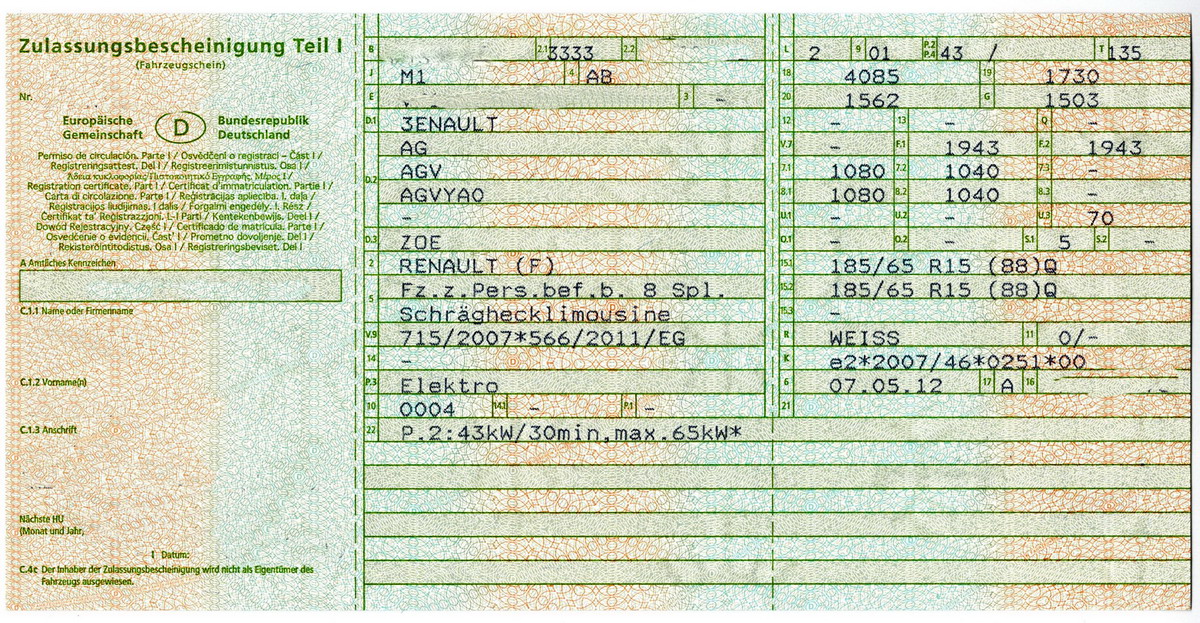 KFZSchein EAuto PRIUSforum